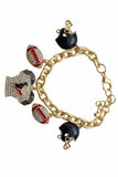 Game Day Glam Texans Charm Bracelet