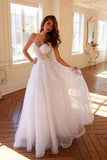 Juliet JT2482SW Floor Length A-Line Lace/Tulle Wedding Ball Gown