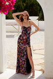 Juliet JT2498A Long Fitted Floral Embroidered Design Evening Gown