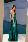 Juliet JT2500A Strapless Fitted Metallic Formal Gown