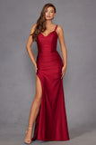 Juliet JT2518i Long Fitted Floral Strap Evening Gown Side Slit