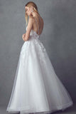 Juliet JT2482SW Floor Length A-Line Lace/Tulle Wedding Ball Gown