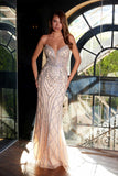 Juliet JT2525L Luxury High End Strapless Fitted Evening Gown