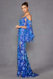 Juliet JT2564U Long Sleeve Cold Shoulder Fitted Sequin Gown