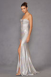 Juliet JT2579H Strapless Sweetheart Iridescent Prom Gown