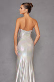 Juliet JT2579H Strapless Sweetheart Iridescent Prom Gown