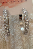 Pearl Luxe Sparkle Hoop Earrings