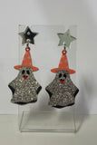 Halloween Glitter Ghost Earrings