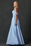 Juliet 262 Pleated Off the Shoulder Formal Dress