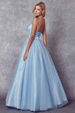Juliet 265 Strapless A-Line Ball Gown Beaded Belt