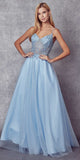 Juliet 268 Embroidered Sparkle Tulle Ball Gown
