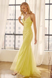 Juliet 271 Glitter Mesh Fitted Evening Gown