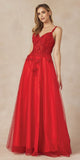 Juliet 283 3D Flowers Embroidered Tulle Glitter Skirt High Slit