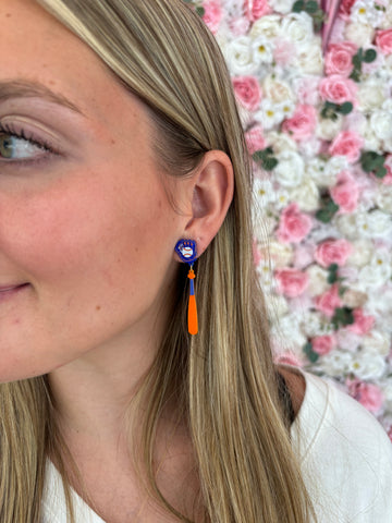 ‘Stros Baseball Inspired Earrings