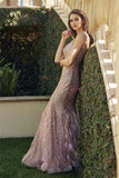 Juliet 286 Floor Length Feather Skirt Embellished Fitted Prom Dress