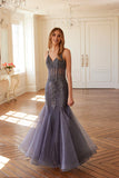 Juliet JT2883C Embellished Fitted Corset Mermaid Gown