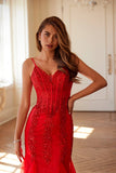 Juliet JT2883C Embellished Fitted Corset Mermaid Gown