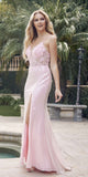 Juliet 289 Long Machine Sequin Gown with Corset Bodice Prom Gown