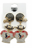 Texans Crystal Game Day Statement Earrings