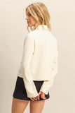 Luméa Textured Gold Button Jacket – Ivory