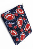 Touchdown Sparkle Football Beaded Pouch