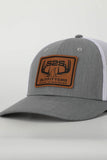 Leather Patch Trucker Hat Gray - S2S Outfitters