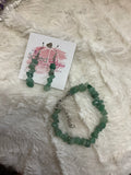 Natural Stone Chip Bracelet & Earring Set