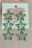 Three Tiered Star Drop Earrings