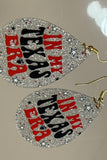 In My Texas Era Glitter Teardrop Earrings