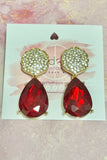 Vintage Crystal TearDrop Statement Earrings