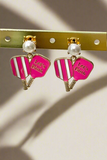 Let's Dink Pickle Ball Paddle Drop Earrings