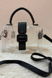 On The Go Clear Buckle Satchel