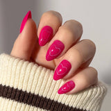 Glamnetic - Text Me Back Press-On Nails | Short Almond Pink Magnetic