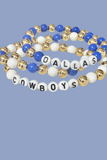 Dallas Cowboys Beaded Bracelet Set