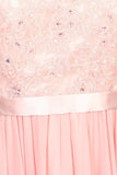 CLEARANCE - Eureka 3611 Lace Illusion Bodice Bateau Neck A-line Long Dress (Size L)