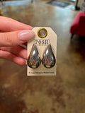 Silver Tear Drop Earrings