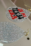 In My Texas Era Glitter Teardrop Earrings