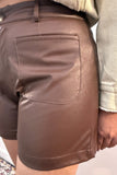 🤎 Mocha Moment Faux Leather Shorts
