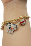 Game Day Glam Texans Charm Bracelet
