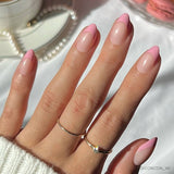 Glamnetic - Pink Macaron Press-On Nails | Pink French Tip | Short Almond