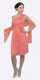 CLEARANCE - Cinderella Divine 3909 One Shoulder Chiffon Dress (Size 2XL)