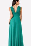 CLEARANCE - Cinderella Divine 3914 Chiffon Semi Formal Jade Dress (Size 3XL, 4XL)
