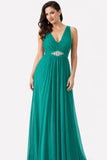 CLEARANCE - Cinderella Divine 3914 Chiffon Semi Formal Jade Dress (Size 3XL, 4XL)