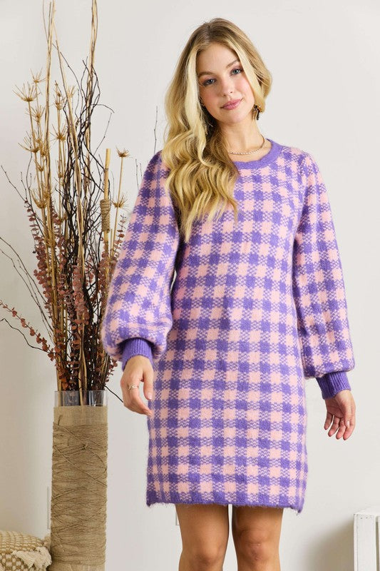 Holiday Plaid Sweater Dress – The Salted Hippie Boutique