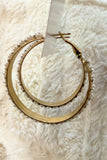 Pearl Luxe Sparkle Hoop Earrings