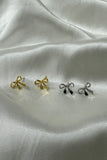 Minimalist Ribbon Bow Stud Earrings