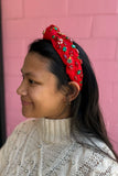 Xmas Top Knot Jeweled Headband