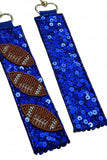 🏈💙Texas Touchdown Beaded Sequins Keychain