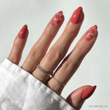 Glamnetic - Love Me Press-On Nails | Short Almond | Red Pink Valentine
