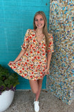 Flourished Mini Dress